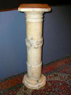 Antique Marble Column Pedestal Classical French.**  