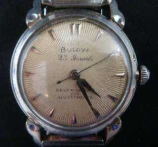Bulova 1955 23 Jewel Mens Automatic Self Winding 6 Adjustment Watch 