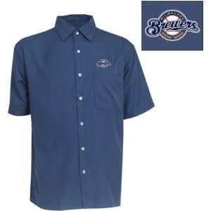   Brewers Premiere Shirt by Antigua   Navy XX Large
