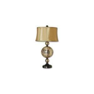  Elegant Table Lamp with Antique Crackled Glass