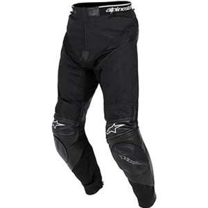   10 Mens Leather/Textile Road Race Motorcycle Pants   Black / Size 60