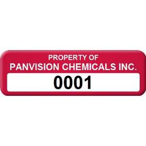  Asset Label, Property of Company Name with Numbering 