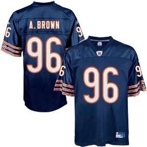   Bears #96 Alex Brown Navy Replica Football Jersey