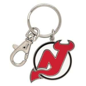  NEW JERSEY DEVILS OFFICIAL LOGO KEYCHAIN: Sports 