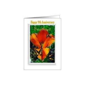  Anniversary/Sweetheart /Spouse ~ Age Specific 9th ~ Orange 
