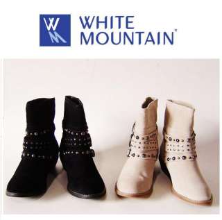 White Mountain DRUMMER Ladies Ankle Boots Shoes  