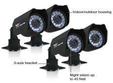 Night Owl CAM 4PK CM245 4 Pack Color Wired Cameras with 45 