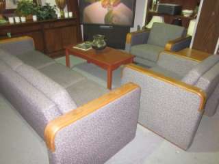 Upholstered Sofa and Two Side Chairs  