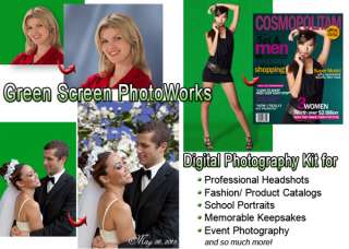 Green Screen PhotoWorks Photography Kit   Software, Backgrounds 
