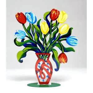   Tulips Vase Limited Edition Signed By David Gerstein