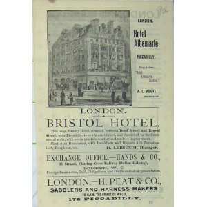  Advert Bristol Hotel London Saddlers Harness Makers