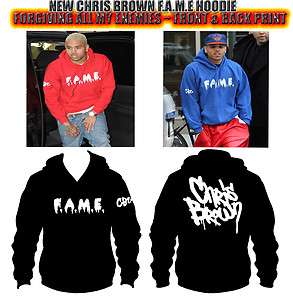 NEW CHRIS BROWN FAME F.A.M.E HOODIE HOODY ALL SIZES & 9 COLOURS KIDS 