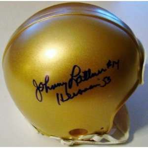  Johnny Lattner SIGNED Notre Dame Mini Helmet JSA 124457 
