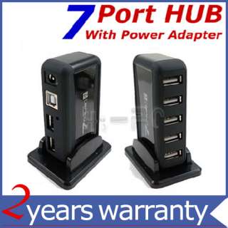 Port USB 2.0 High Speed HUB Powered + AC Adapter Free  