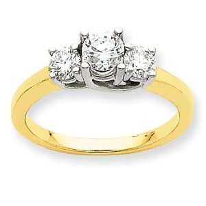   AA Diamond three stone ring Diamond quality AA (I1 clarity, G I color