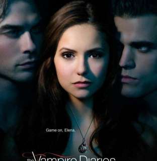 VINTAGE Vampire Diaries Elena Vervain Pendant Necklace Silver RED 