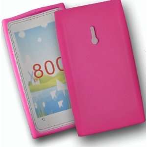     Pink silicone case cover pouch for nokia lumia n800 Electronics