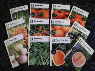 2012 VEGETABLE SEEDS Tomato Watermelon 12 GARDEN SEED VARIETIES to 