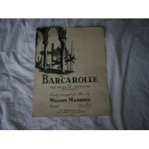  Barcarolle for piano (Sheet Music) Offenbach Books