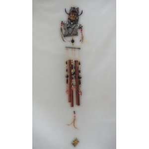    35 Large Indian Warrior Bear Wind Chime: Patio, Lawn & Garden