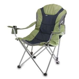  Picnic Time Reclining Camp Chair Sage Green and Dark Gray 