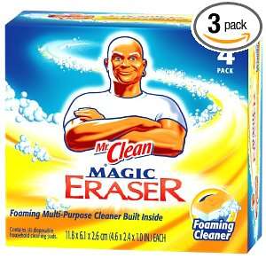 Mr. Clean Magic Eraser Foaming Cleaner Cleaning Pads, 4 Count Boxes 