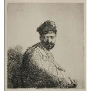 Oil Painting A Man with a Short Beard and Embroidered Cloak Rembrand
