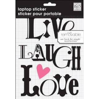 Me and My Big Ideas Removable Laptop Sticker, Live Laugh Love (June 