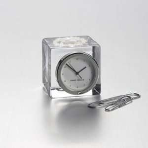 USAFA Mini Glass Desk Clock by Simon Pearce: Sports 