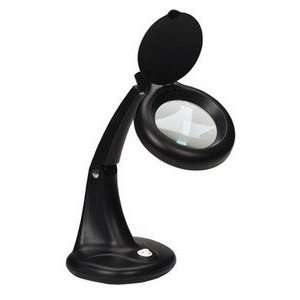   25x (5 Diopter) Portable Magnifier Lamp   Black