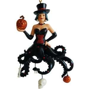  December Diamonds Black Widow Halloween Ornament with Red 