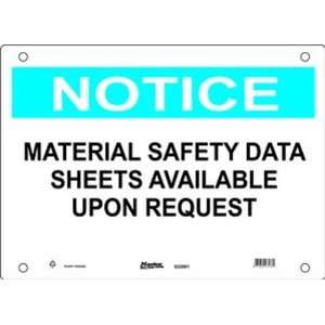   Notice, Legend Material Safety Data Sheets Available Upon Request