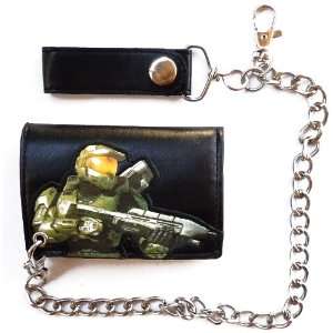  Halo Master Chief Black UNSC Wallet with Chain Sports 
