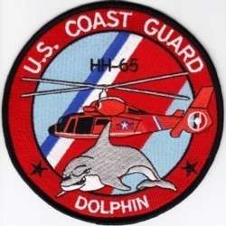 US Coast Guard Heavy Helicopter Sqdn 65 Dolphin Patch  