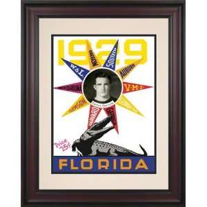 University of Florida Schedule Cover 10.5x14 Framed Historic Football 