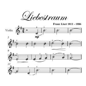  Liebestraum Easy Violin Sheet Music Franz Liszt Books