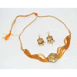  Lovely Indian Fashion Lakh Lac Jewelry Necklace & Earring 