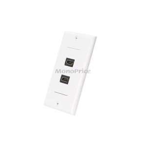 Branded Two Piece Inset Wall Plate with 90 Degree Ports for High Speed 