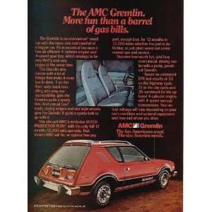  1978 Red AMC American Motors Gremlin X Print Ad (14177 