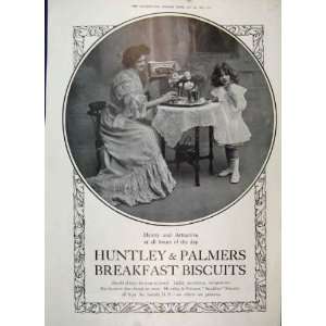  1907 Advert Huntley Palmer Breakfast Biscuits Old Print 