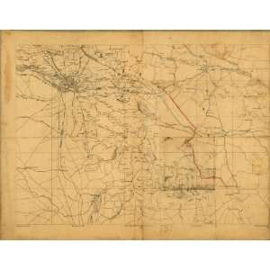  1864 Civil War map of Richmond, Virginia