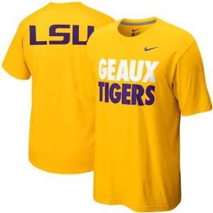 Nike LSU Tigers My School Local T shirt   Gold (Medium):  