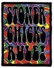 Stoner Chicks Rule Embroidered Iron On Hippie Patch CD302  