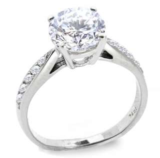 CT D/SI1 ROUND DIAMOND SOLITAIRE RING 14K W GOLD  