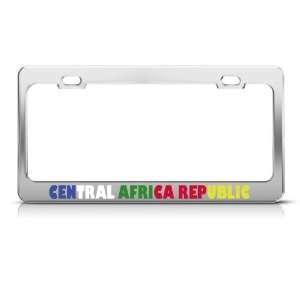  Central Africa Republic Flag Country license plate frame 
