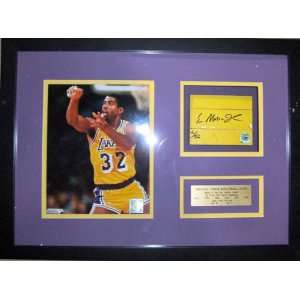  Magic Johnson Los Angeles Lakers Shadowbox including 