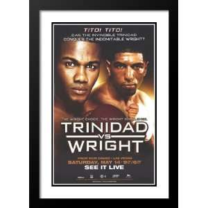  Felix Trinidad vs Wright 32x45 Framed and Double Matted 