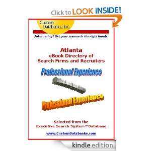 Atlanta eBook Directory of Search Firms and Recruiters (Job Hunting 