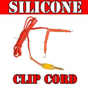 RED Rubber * SILICONE * Tattoo Power Supply Clip Cord  