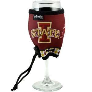   Iowa State Cyclones Red Team Woozie With Wine Glass